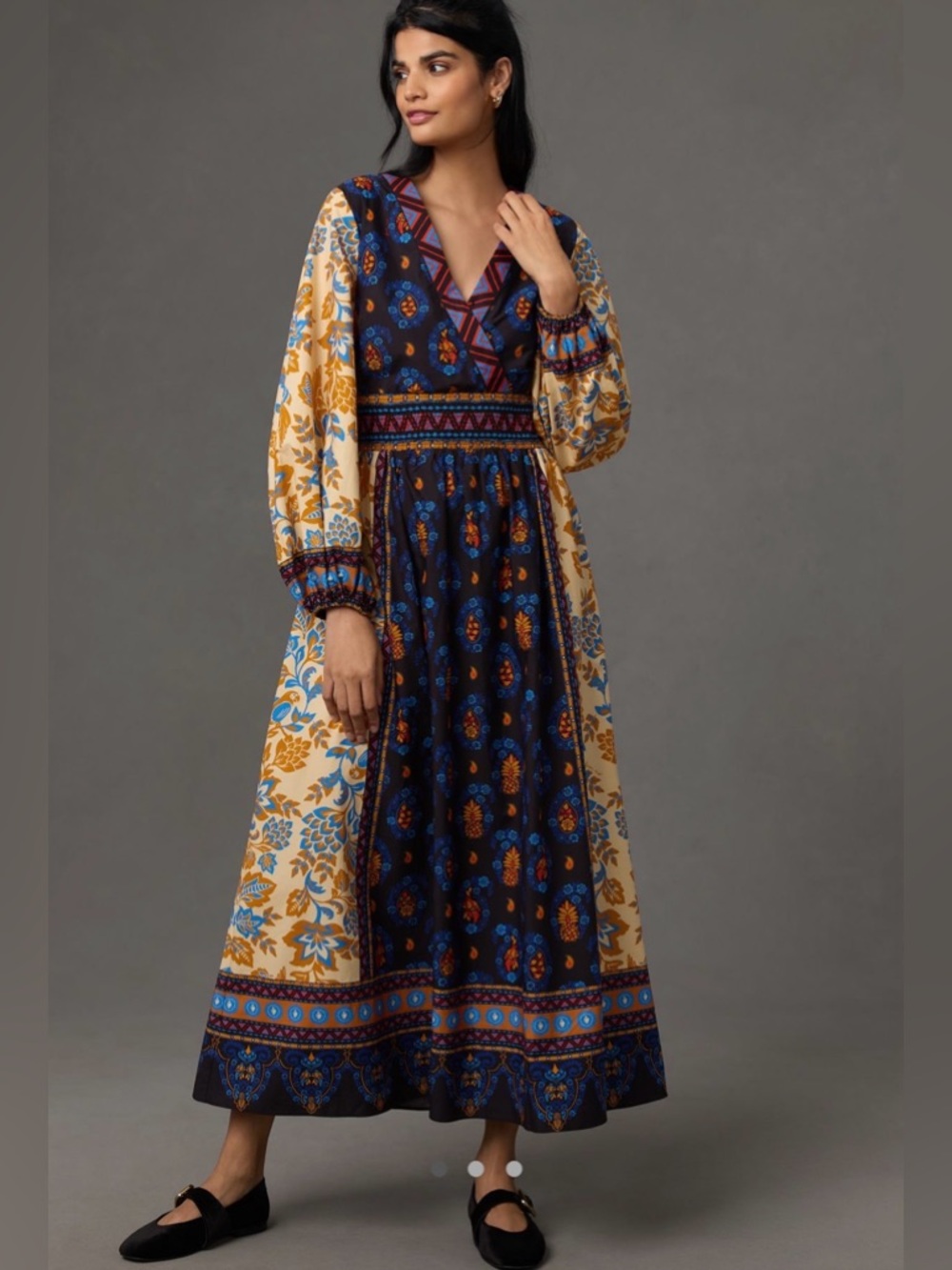 FARM Rio Longsleeve V Neck Farm Rio for Anthropologie